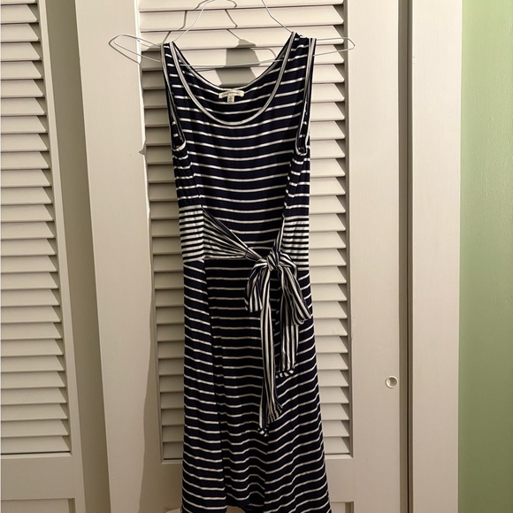 Max Studio Navy and White Striped Dress - Picture 1 of 3
